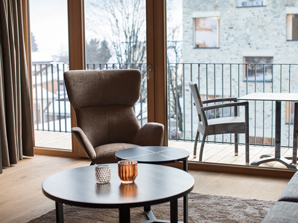 Detail shot of one of the rooms at Apart Resort Schruns